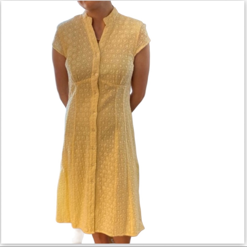 Ecologie Eyelet Lace Cap Sleeve A Line Dress